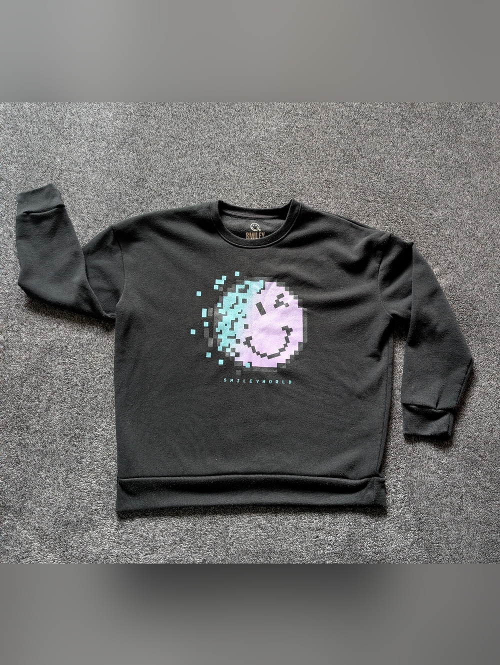 SmileyWorld Pixel Fade Crewneck Sweatshirt - Black